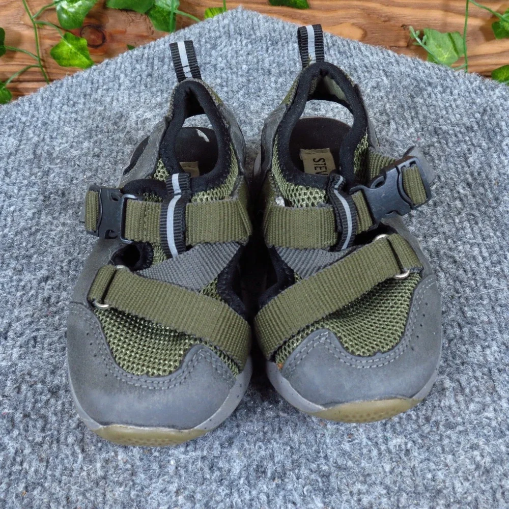 Steve Madden TBlast Toddler Boys Size‎ 7 Green Gray Sport Sandals Casual